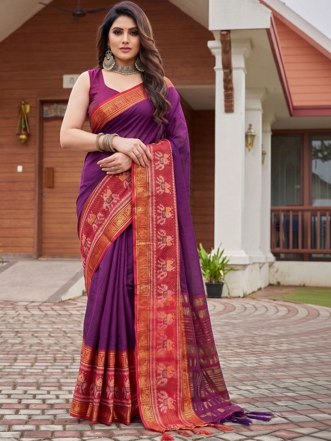 BOLOKA Woven Design Zari Designer Narayan Peth Saree - view 1