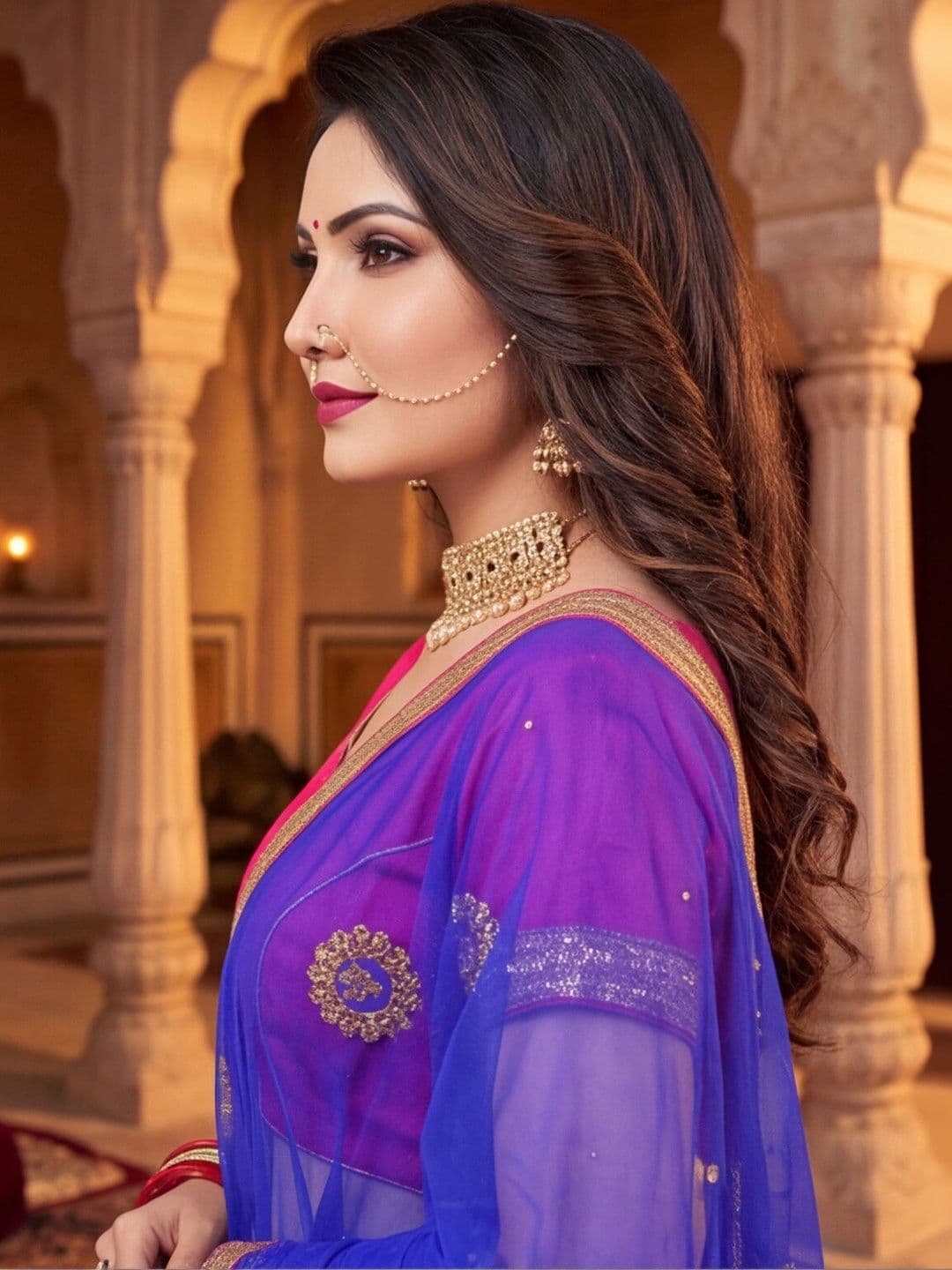 Anouk Rustic Embroidered Semi-Stitched Lehenga & Unstitched Blouse With Dupatta thumbnail 6
