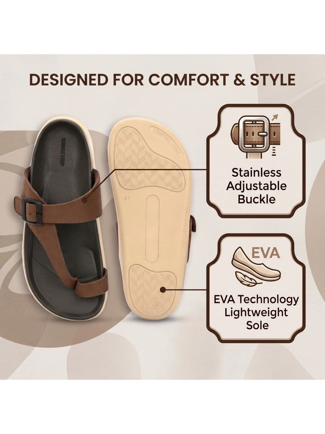 BINUTOP Men Comfort Sandals thumbnail 3
