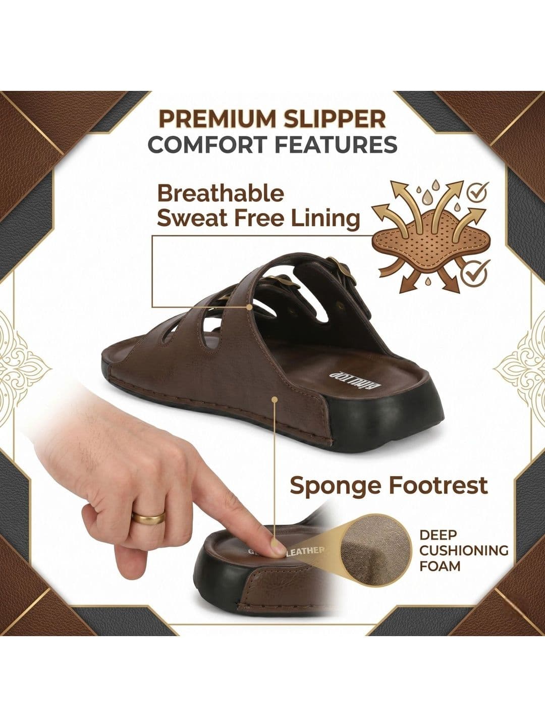 BINUTOP Men Comfort Sandals thumbnail 3