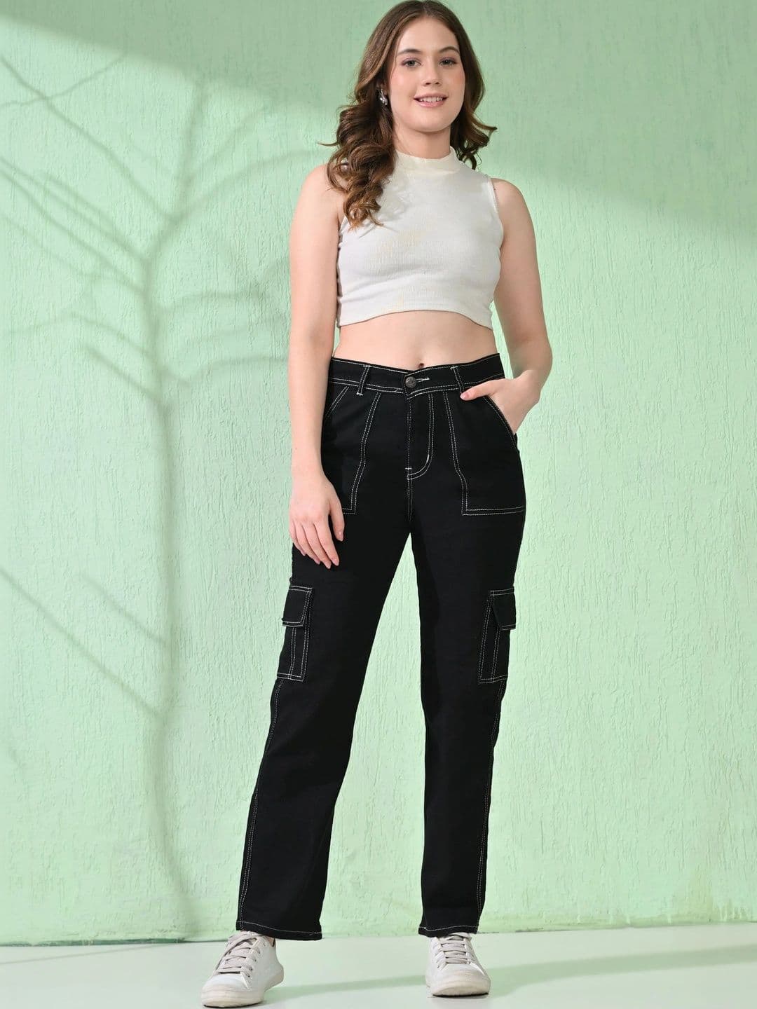 Mast & Harbour Women Classic Regular Fit Mid-Rise Stretchable Jeans thumbnail 3