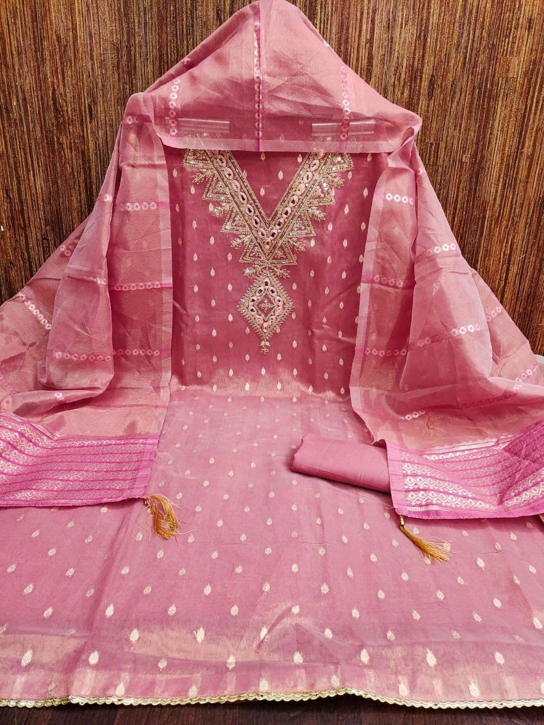 TAVAS Embroidered Unstitched Dress Material thumbnail 3
