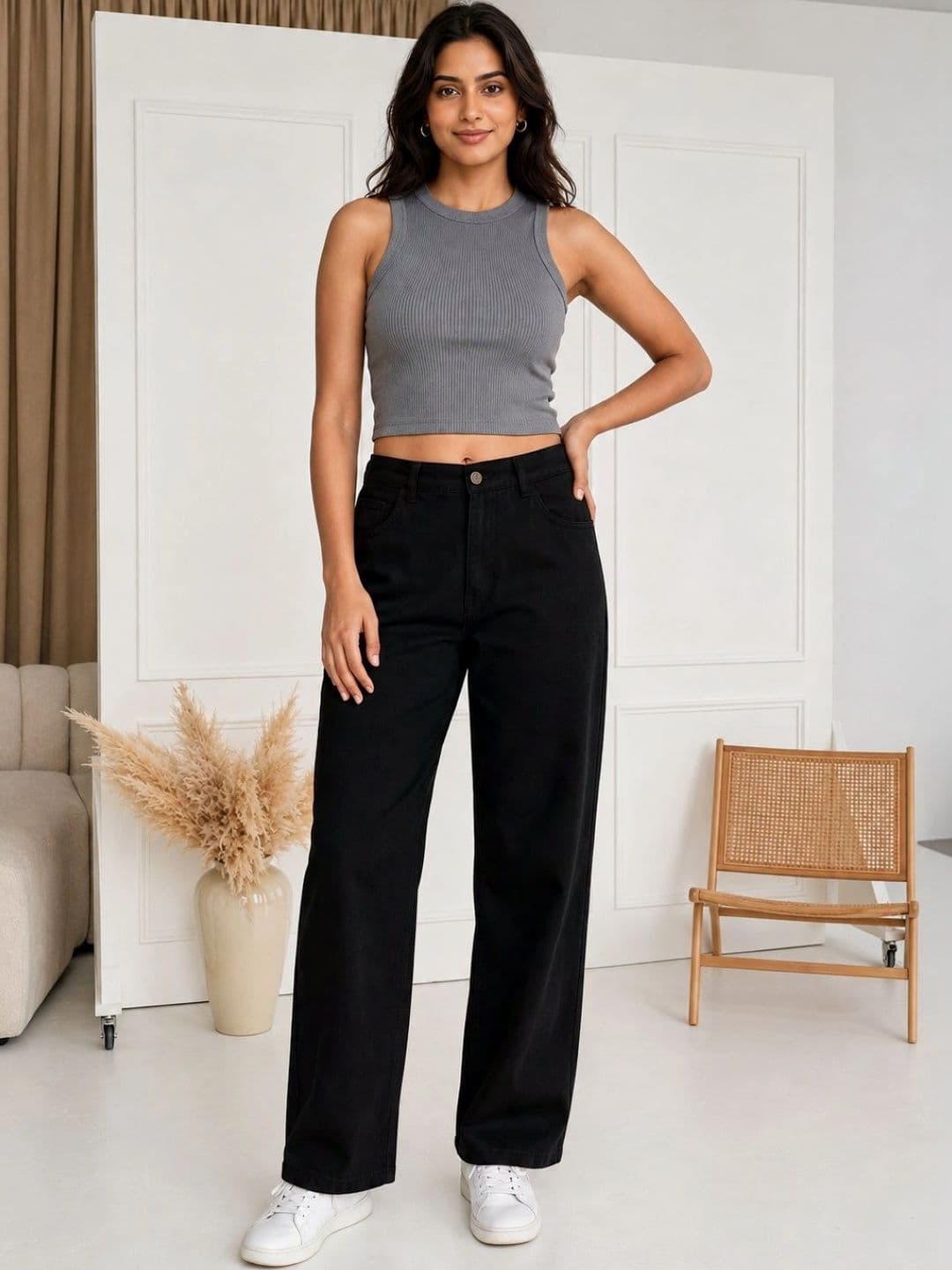 LINARIA Women Classic Relaxed Fit Mid-Rise Stretchable Jeans - view 1