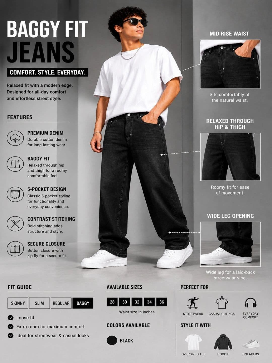 CMD Coinmen Denims Men Mid-Rise Stretchable Jeans thumbnail 3