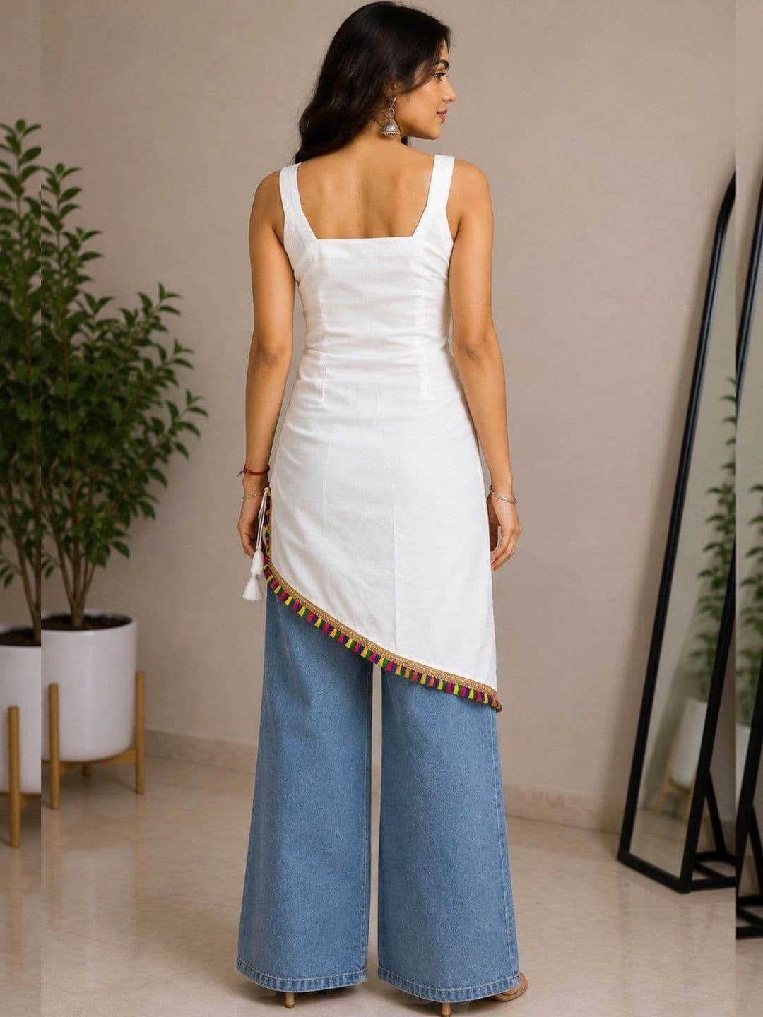 SYLORA V-Neck Kurti thumbnail 2