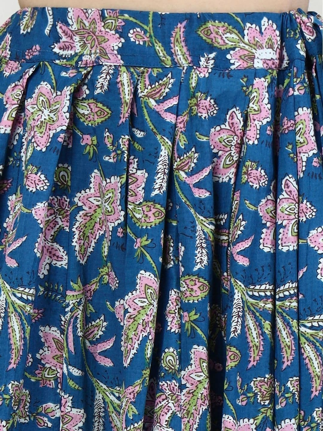 Sangria Women Cotton Cambric Floral Maxi Flared Skirt thumbnail 7