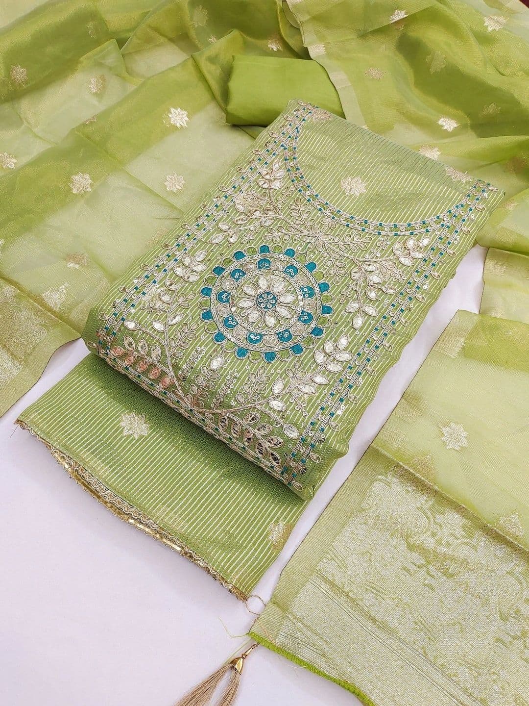 TAVAS Embroidered Unstitched Dress Material thumbnail 4