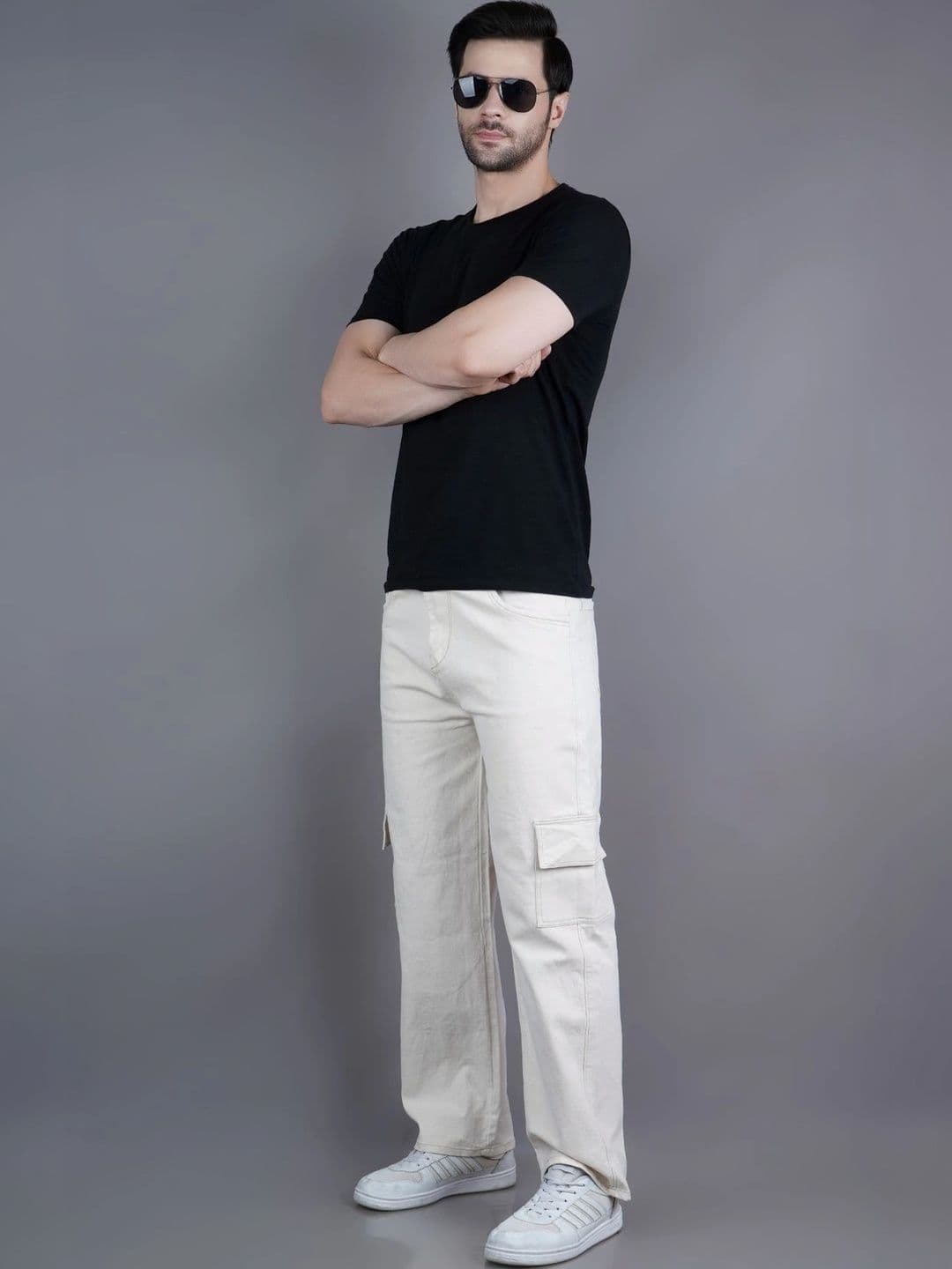 R.Code by The Roadster Life Co. Men Classic Relaxed Fit Mid-Rise Stretchable Jeans thumbnail 5