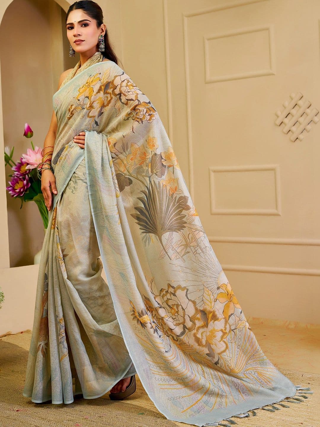 SAIYAMORI Pure Cotton Saree thumbnail 5