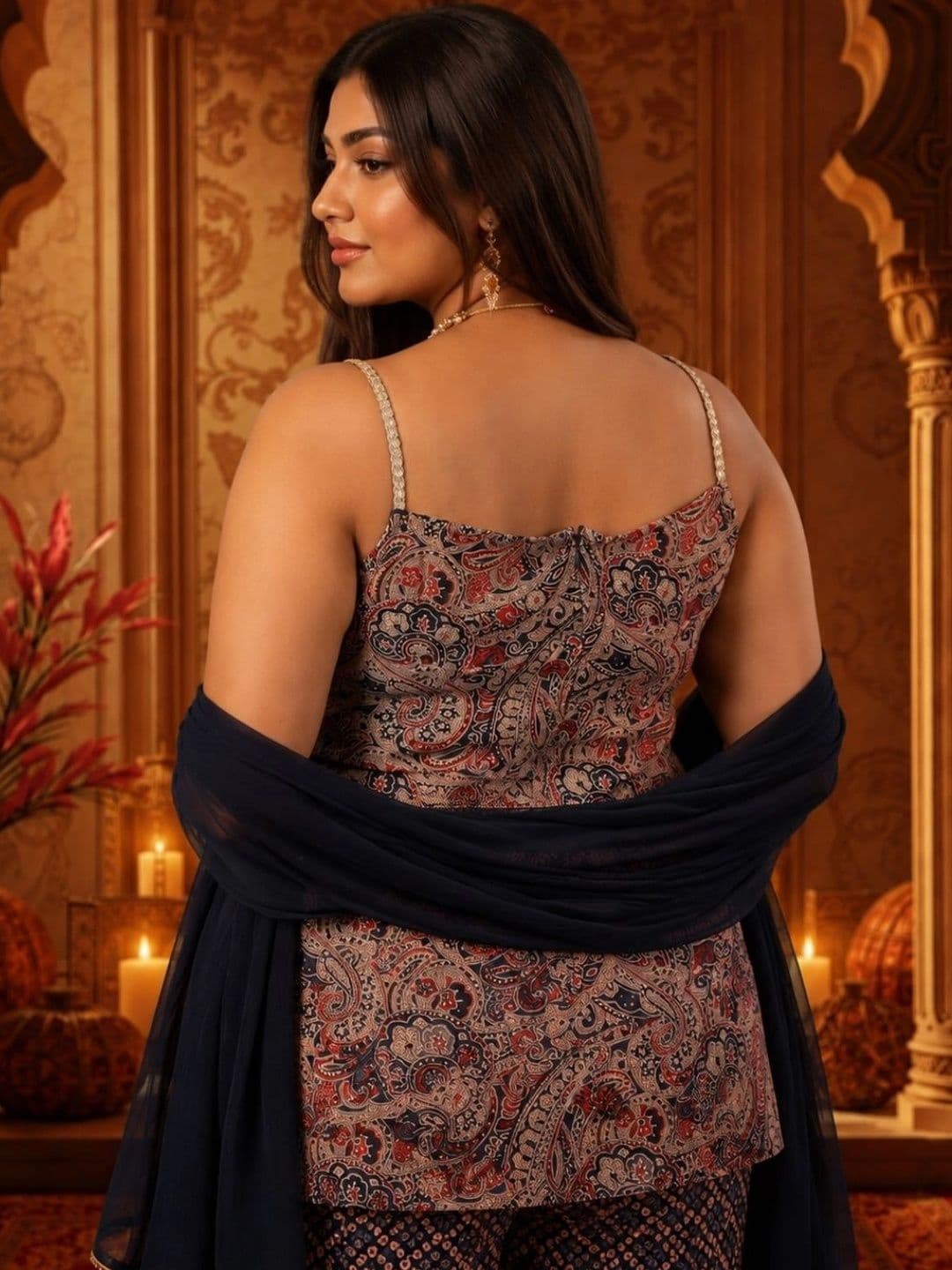 indo street Women Paisley Printed Regular Kurti with Sharara & With Dupatta thumbnail 3