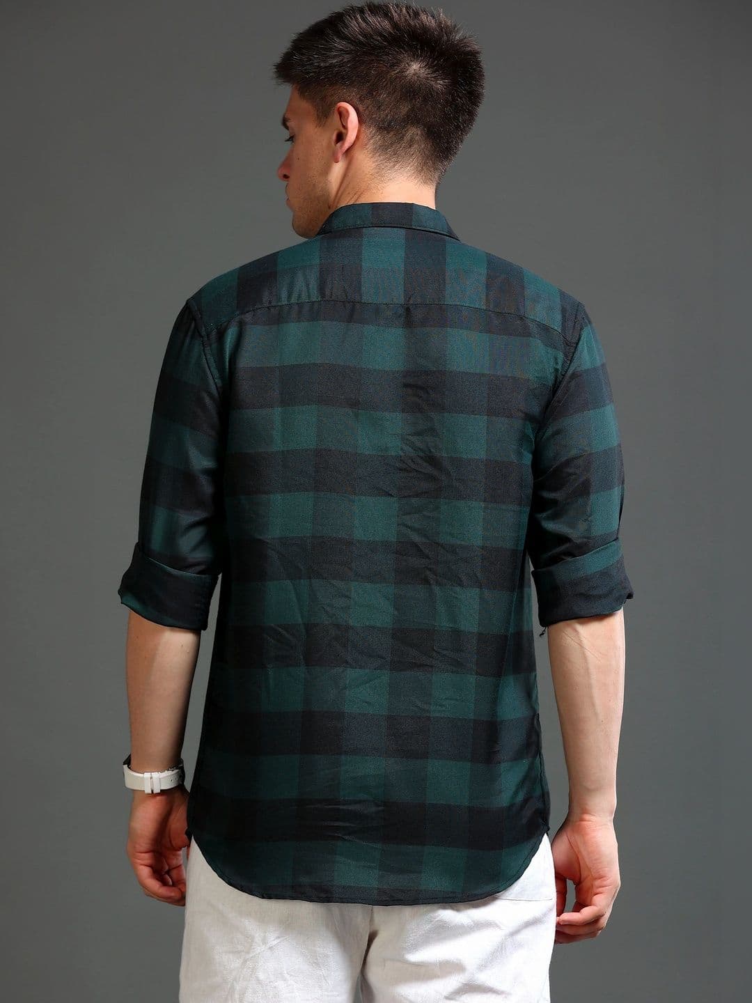TOM MACKLER Men Classic Slim Fit Buffalo Checks Checked Casual Shirt thumbnail 6