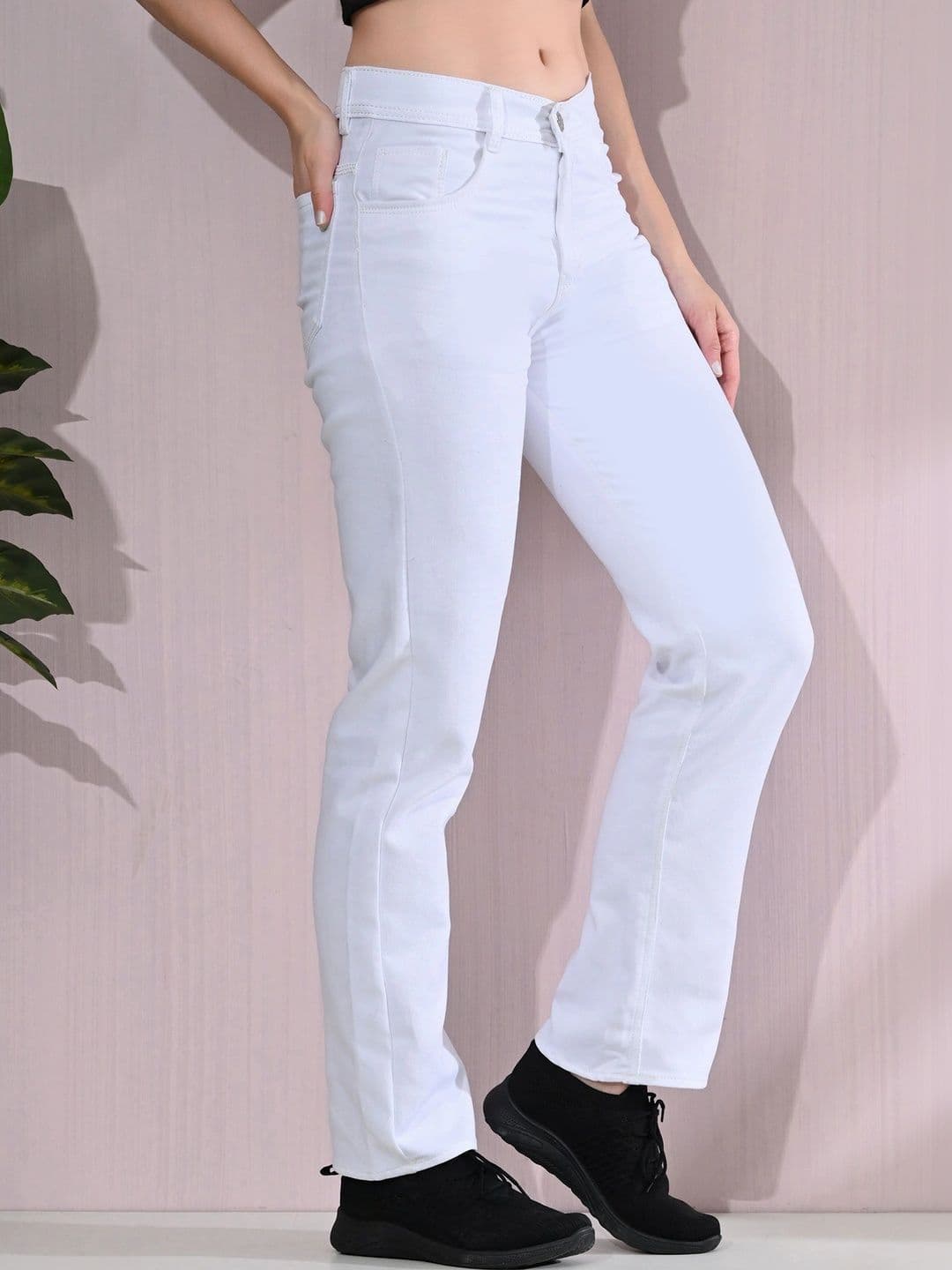Mast & Harbour Women Classic Regular Fit Mid-Rise Stretchable Jeans thumbnail 4