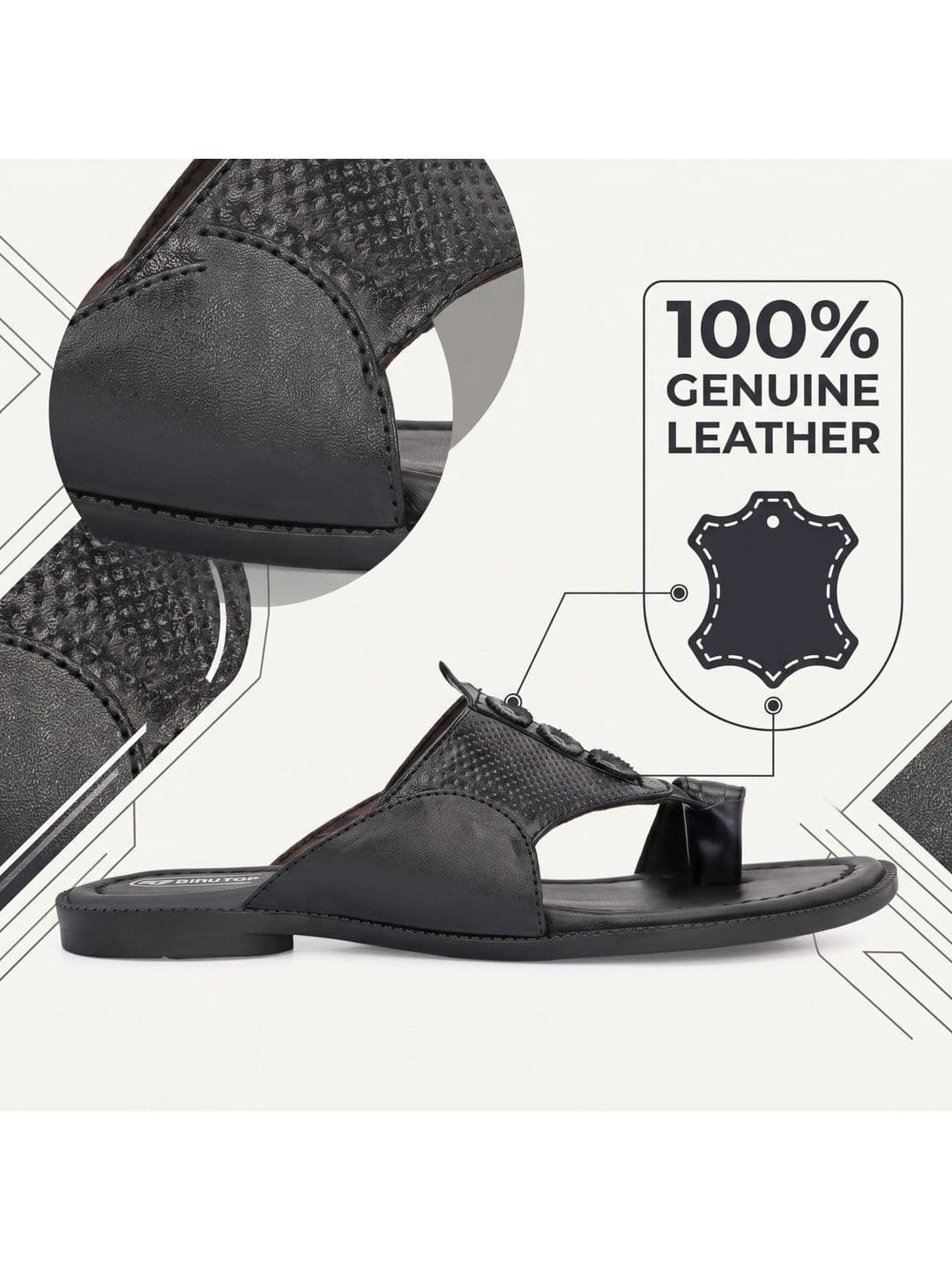 BINUTOP Men Leather Shoe-Style Sandals thumbnail 3