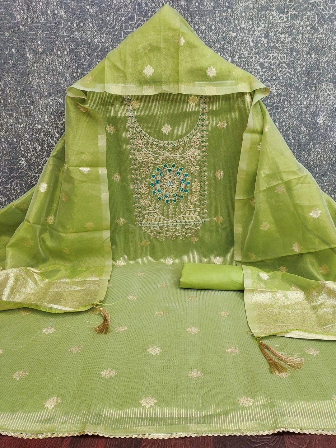 TAVAS Embroidered Unstitched Dress Material thumbnail 5