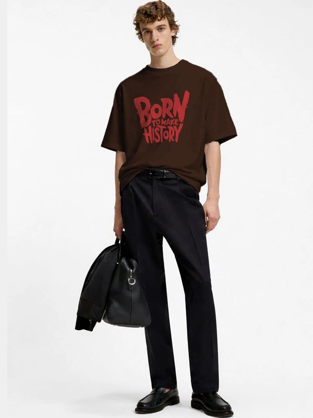 Moda rapido X TOGS & TERRE Men Typography Printed Organic Cotton Blend T-shirt thumbnail 3