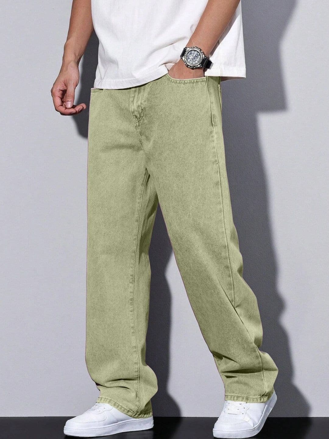 PLUS 91 Men Smart Straight Fit Mid-Rise Jeans thumbnail 5