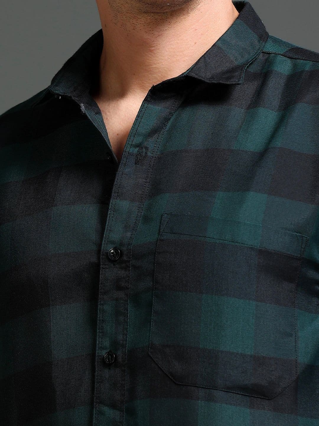 TOM MACKLER Men Classic Slim Fit Buffalo Checks Checked Casual Shirt thumbnail 2