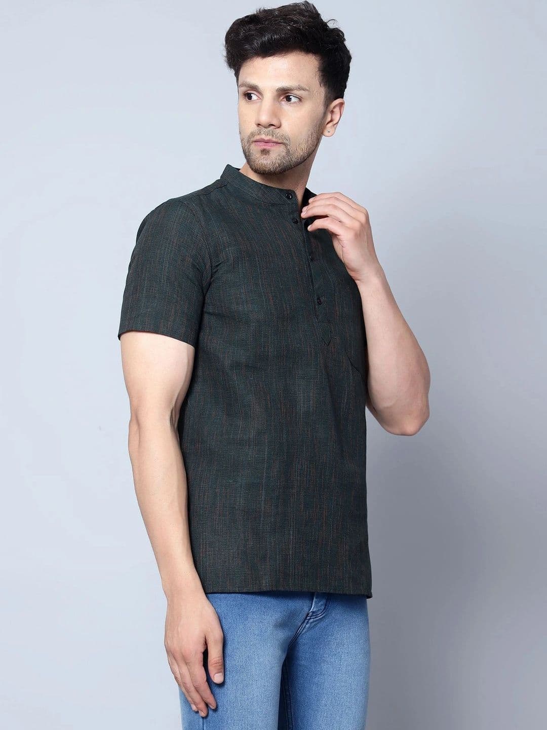 Latest Chikan Garments Men Khadi Kurta thumbnail 3