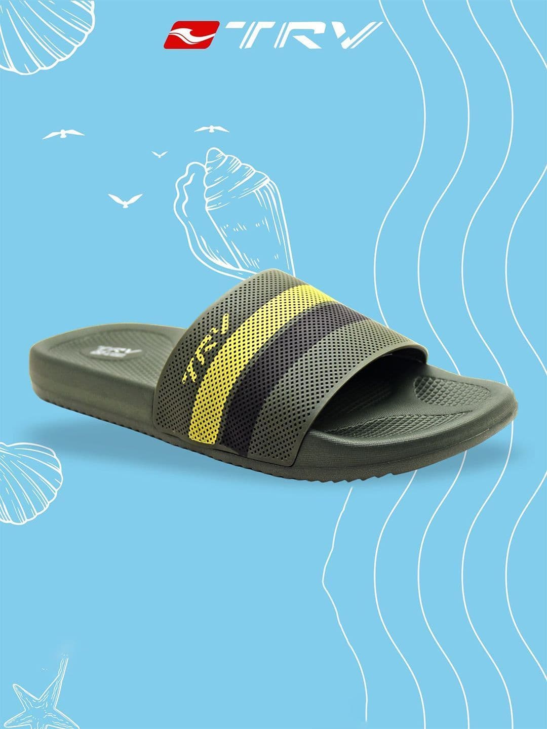 TRV Men Striped Flip Flop Sliders thumbnail 4