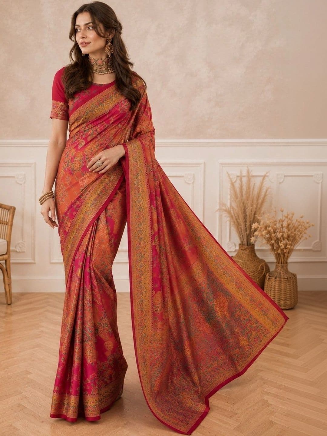 all about you Paisley Zari Silk Cotton Fusion Saree thumbnail 3