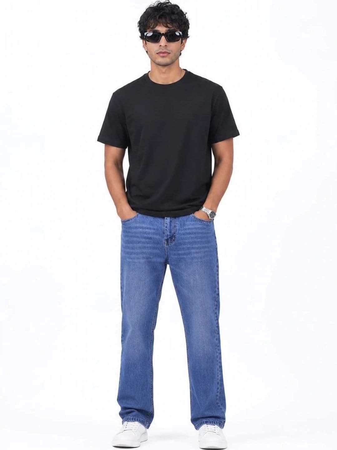 MQ Denim Men Straight Fit Mid-Rise Light Fade Jeans thumbnail 2