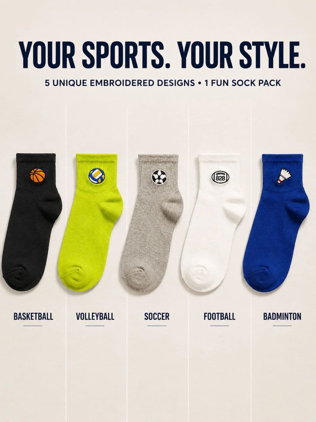 ZIBELL Men Pack of 5 Cotton Assorted Patterned Ankle Length Socks thumbnail 2