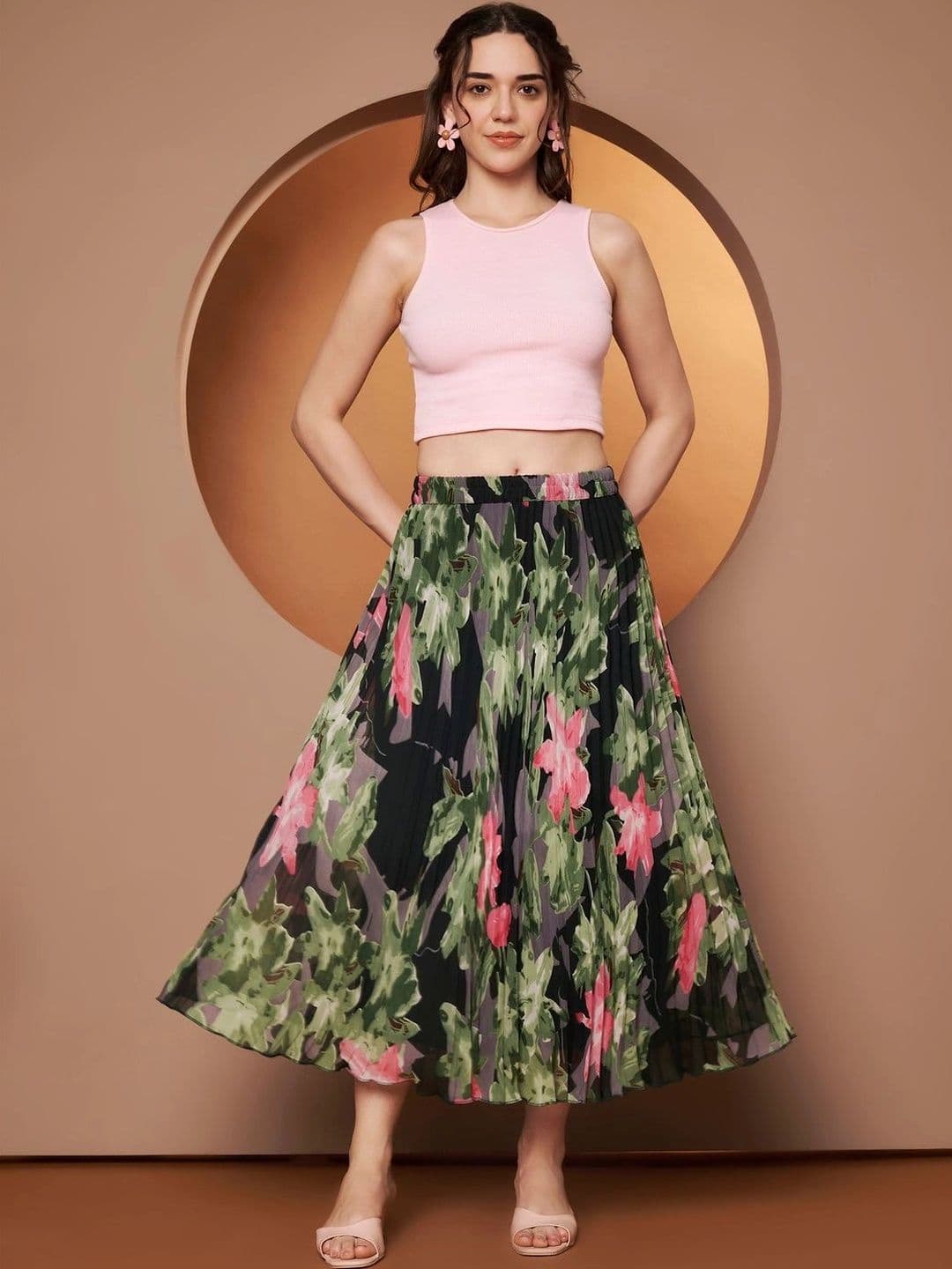 CORSICA Women Floral Tropical Midi Flared Skirt thumbnail 4
