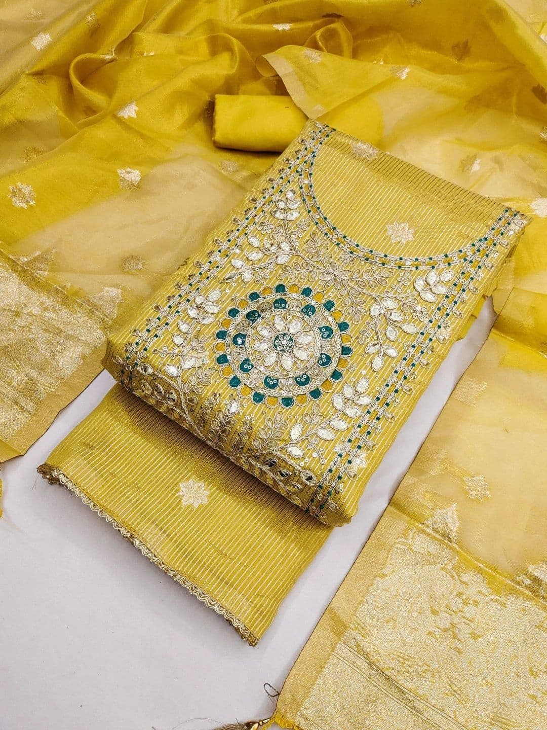 TAVAS Embroidered Unstitched Dress Material thumbnail 5
