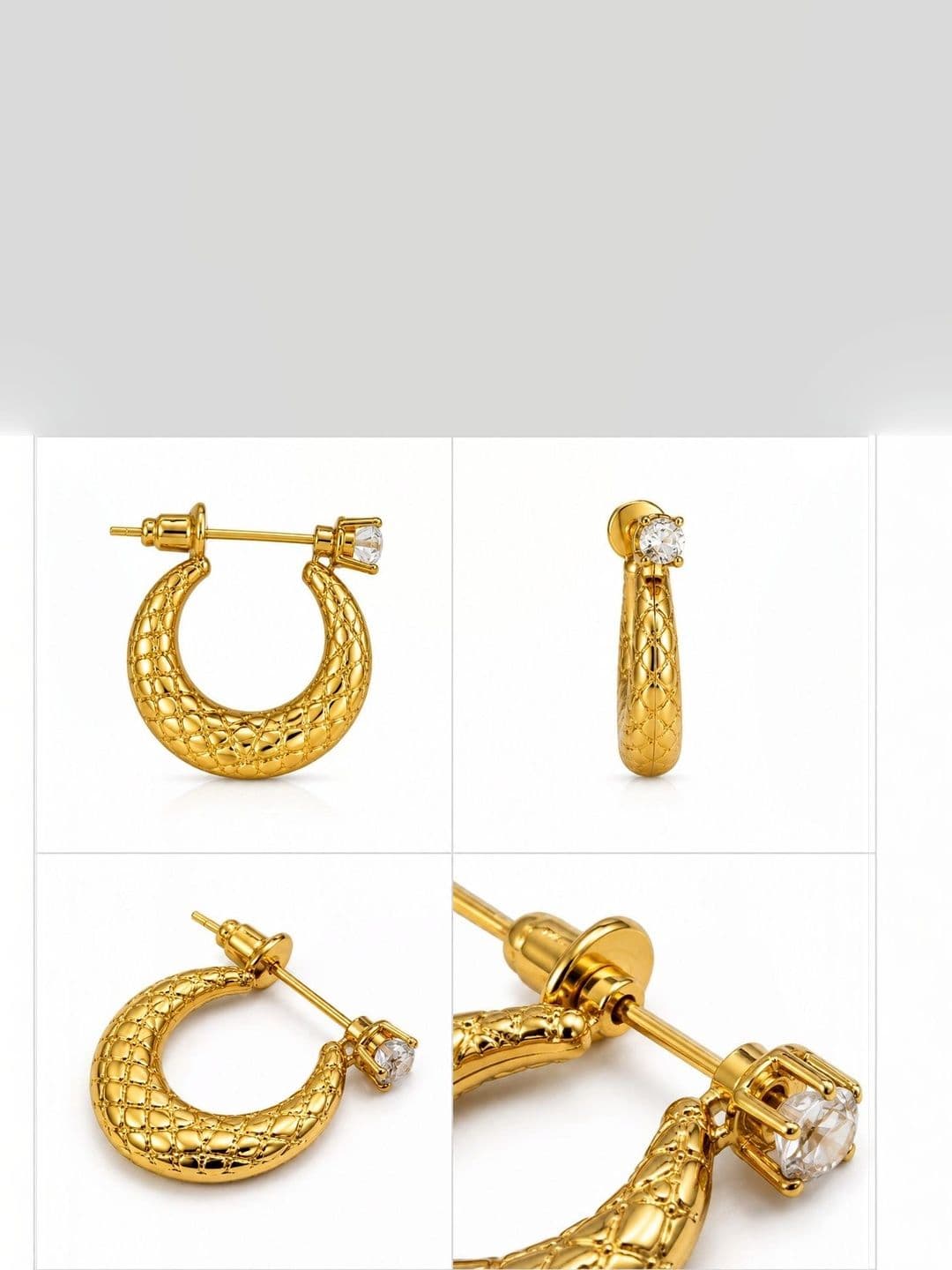Adhvik Circular Half Hoop Earrings thumbnail 3