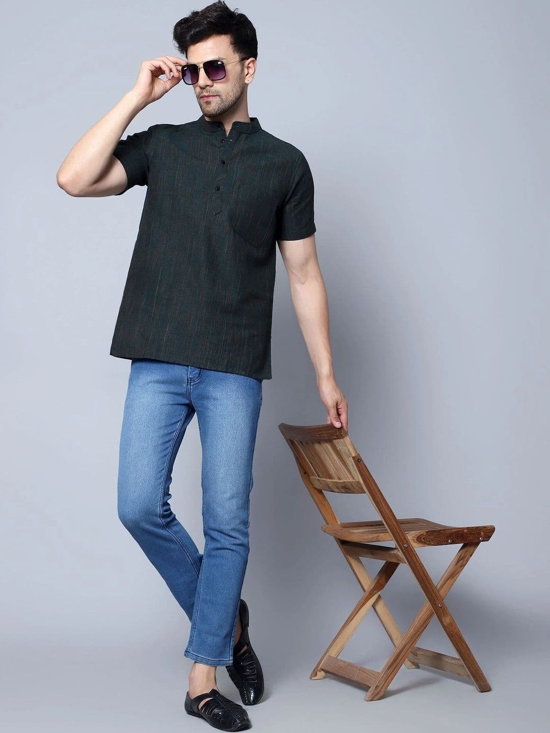 Latest Chikan Garments Men Khadi Kurta thumbnail 4