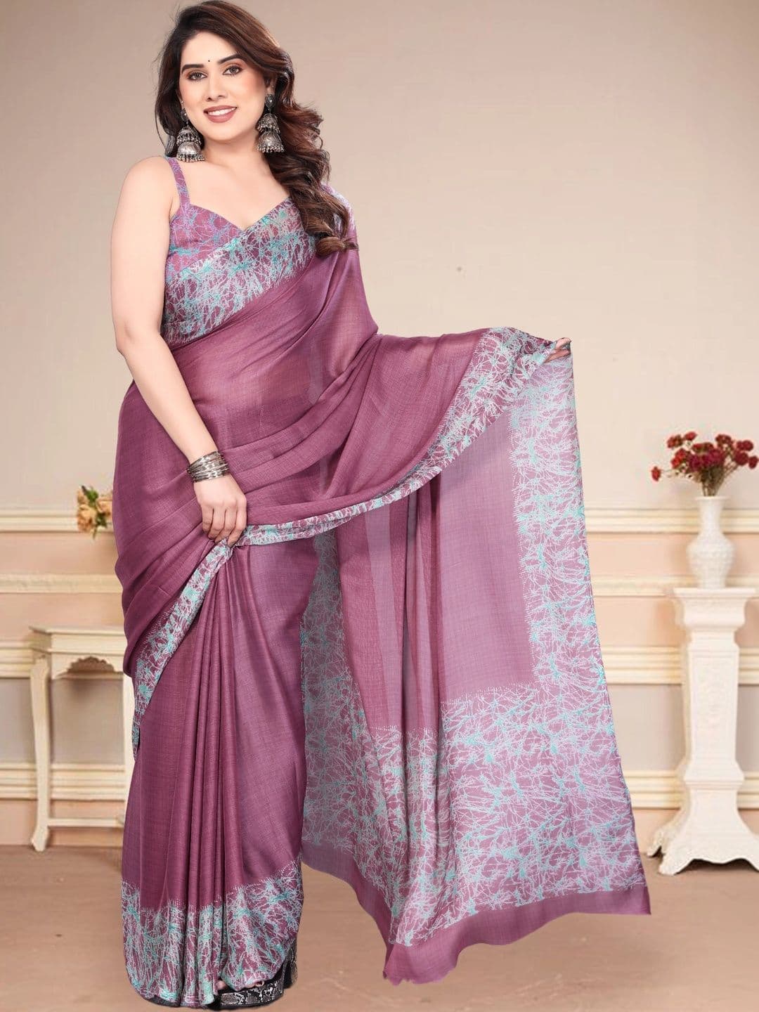 BOLOKA Women Printed Poly Georgette Designer Saree - view 1