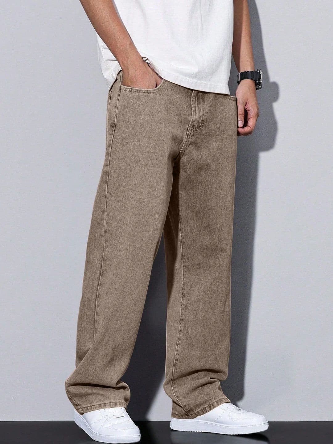 PLUS 91 Men Smart Straight Fit Mid-Rise Jeans thumbnail 5