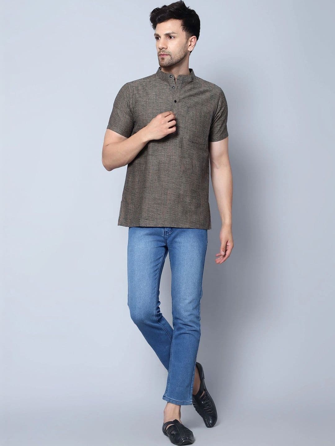 Latest Chikan Garments Men Khadi Kurta thumbnail 6