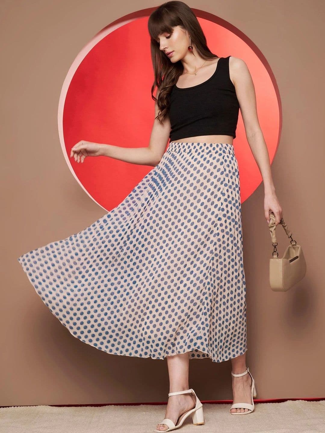 CORSICA Women Geometric Midi Flared Skirt thumbnail 2