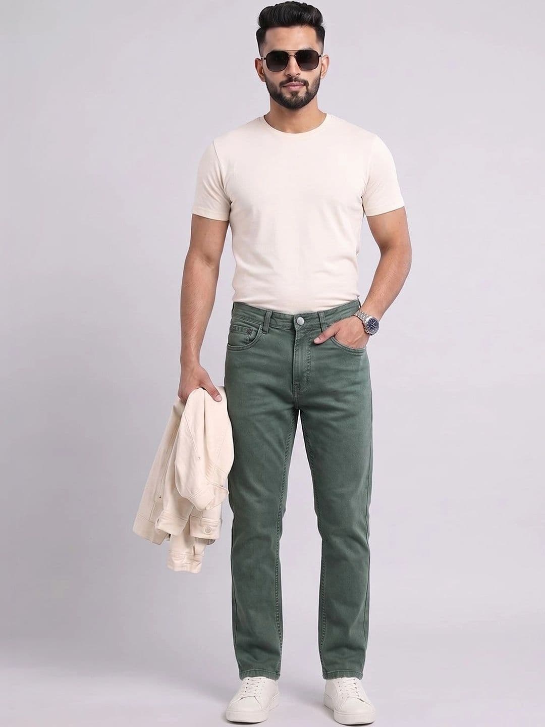 THUNDER JEANS Men Regular Fit Mid-Rise Stretchable Jeans thumbnail 6