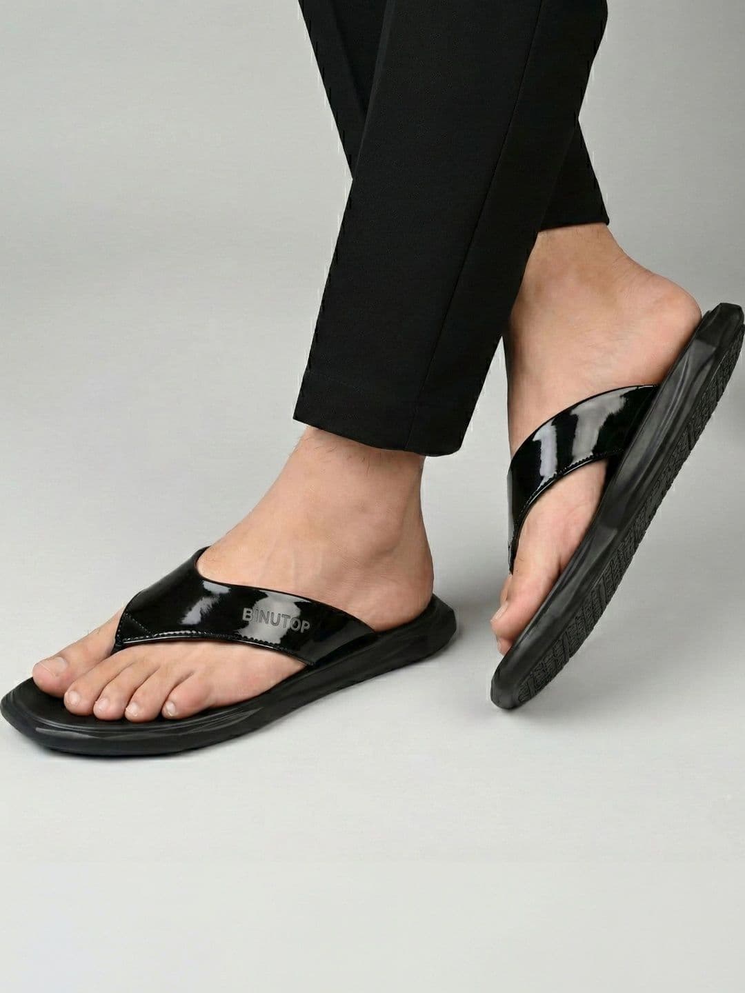 BINUTOP Men Leather Sandals thumbnail 3