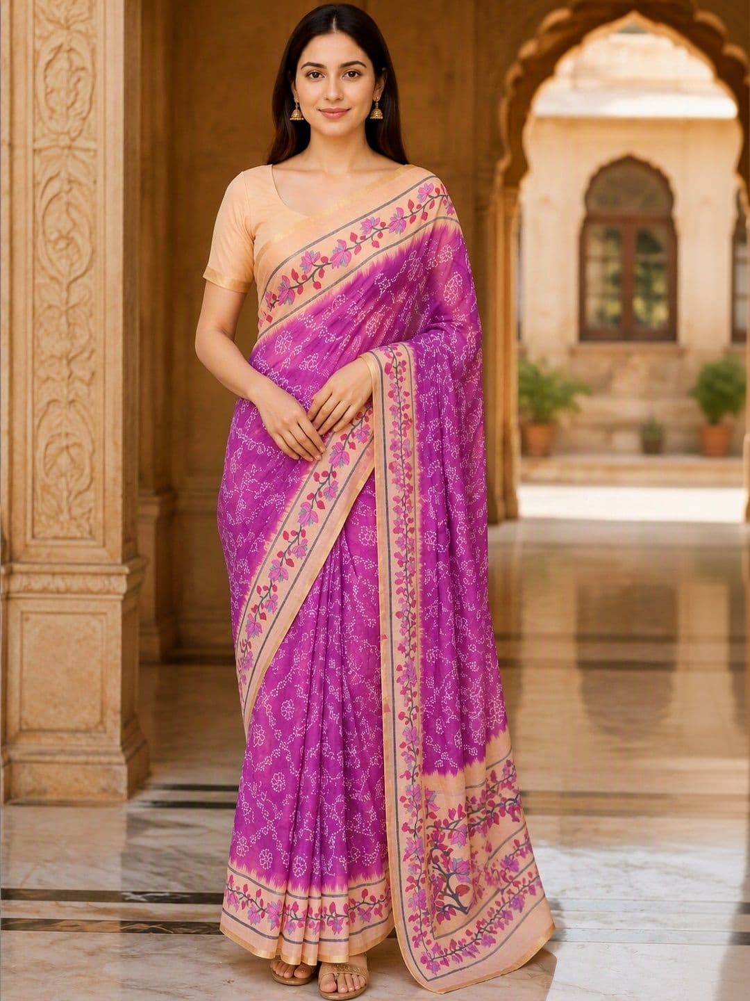 Saatika Bandhani Saree - view 1