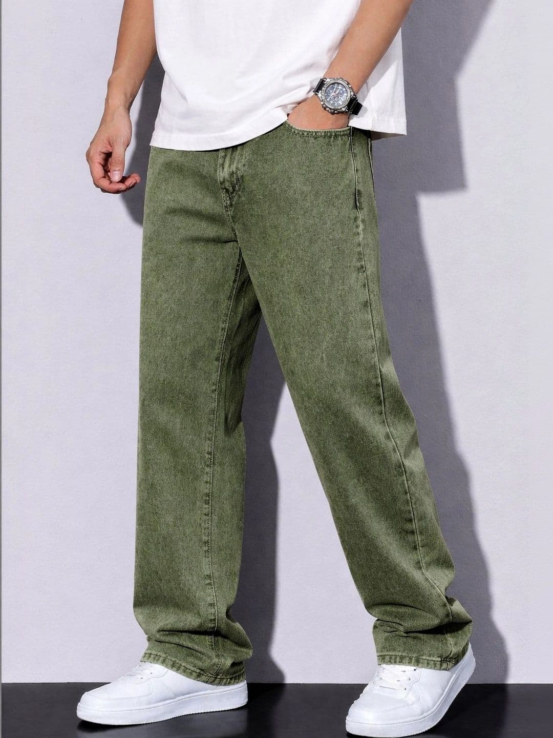 PLUS 91 Men Smart Straight Fit Mid-Rise Jeans thumbnail 3
