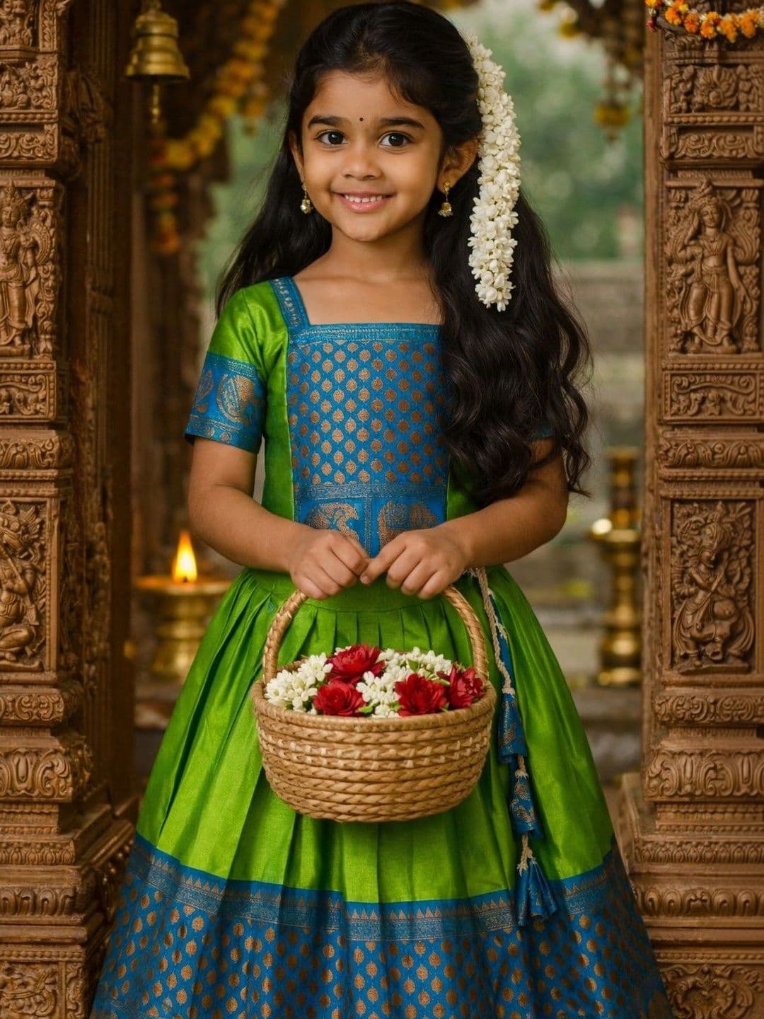 Poppy & Munchkin Girls Ready to Wear Lehenga thumbnail 4