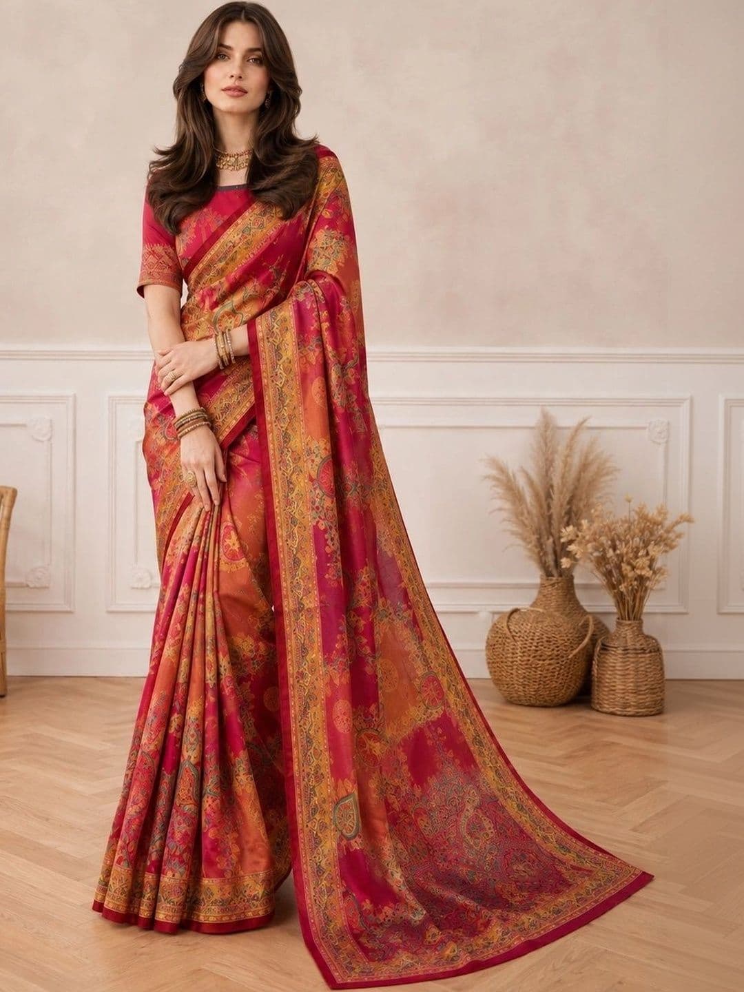 all about you Paisley Zari Silk Cotton Fusion Saree - view 1