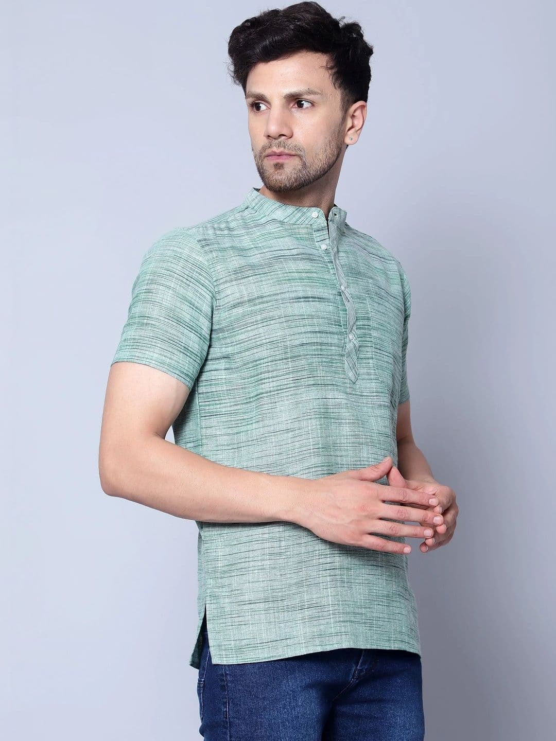 Latest Chikan Garments Men Khadi Kurta thumbnail 2