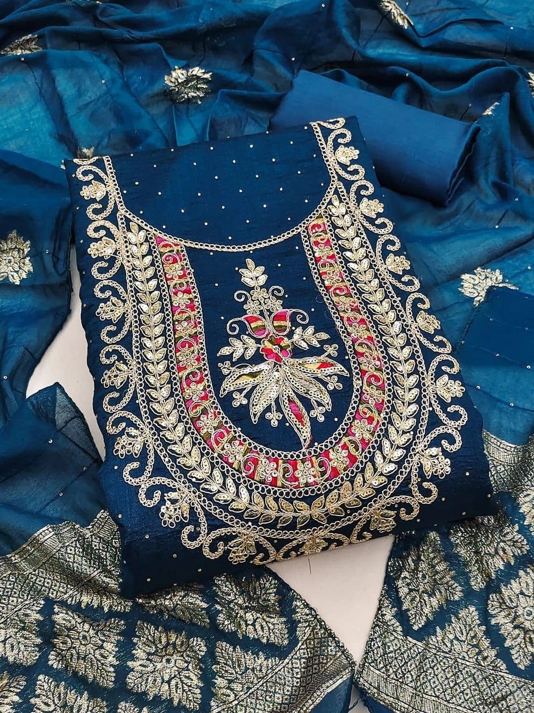 TAVAS Embroidered Unstitched Dress Material thumbnail 2