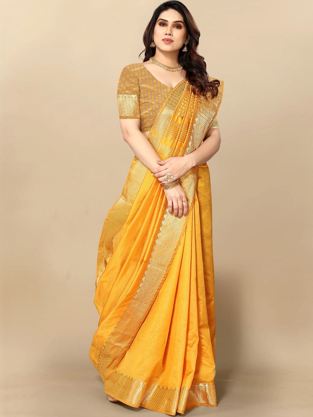 Sangria Women Woven Design Zari Designer Kota Saree - view 1