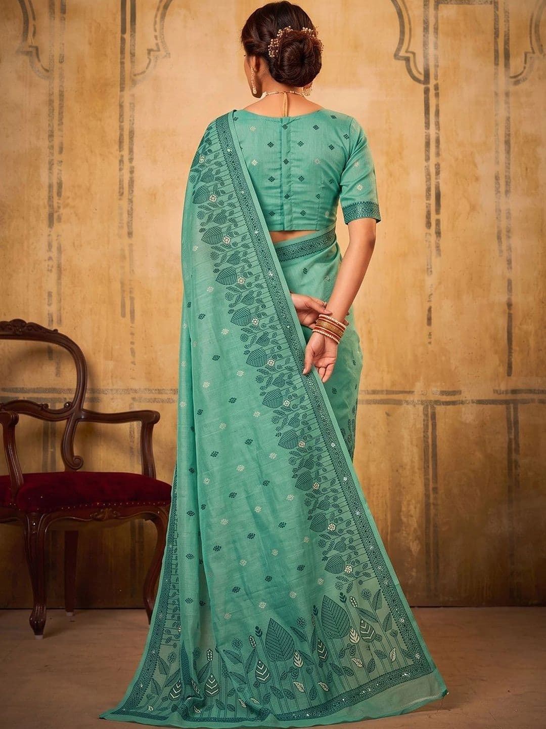 Mitera Woven Design Chanderi Saree thumbnail 3