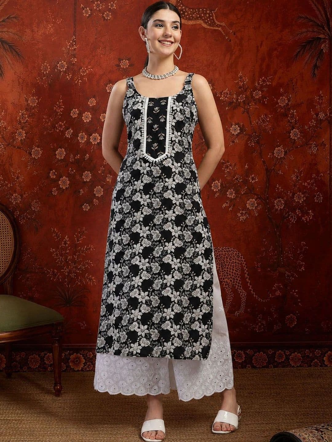 Sangria Women Floral Printed Floral Kurta - view 1