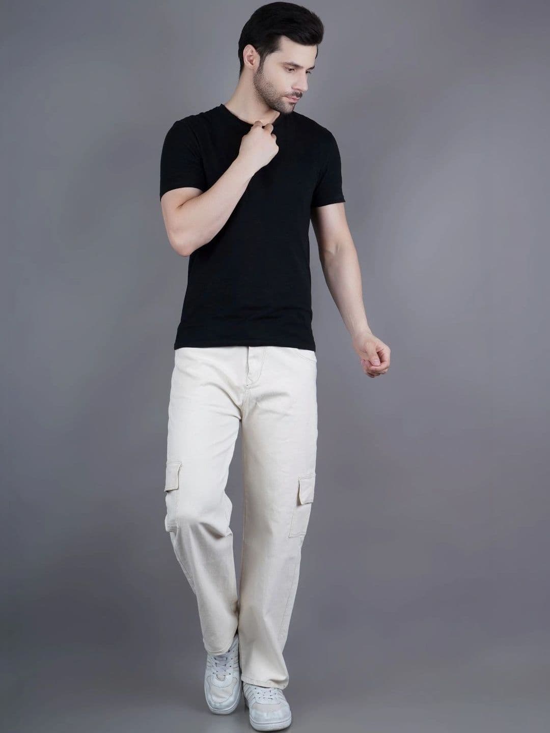 R.Code by The Roadster Life Co. Men Classic Relaxed Fit Mid-Rise Stretchable Jeans thumbnail 5