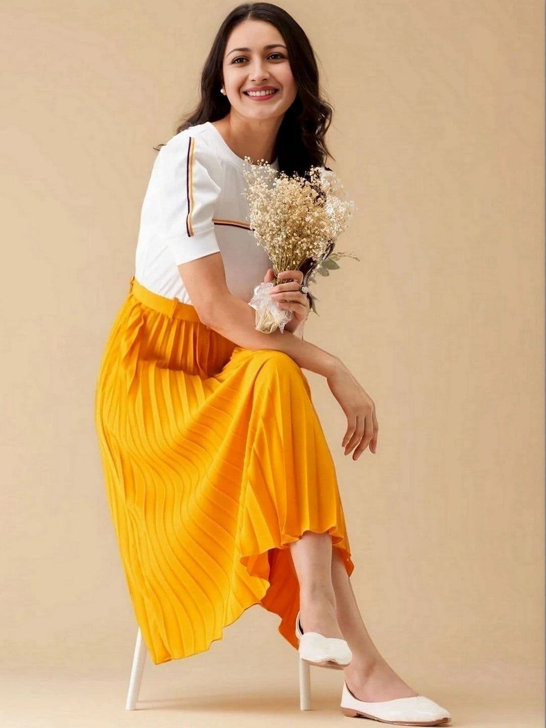 DressBerry Colourblocked Crepe A-Line Midi Dress thumbnail 5