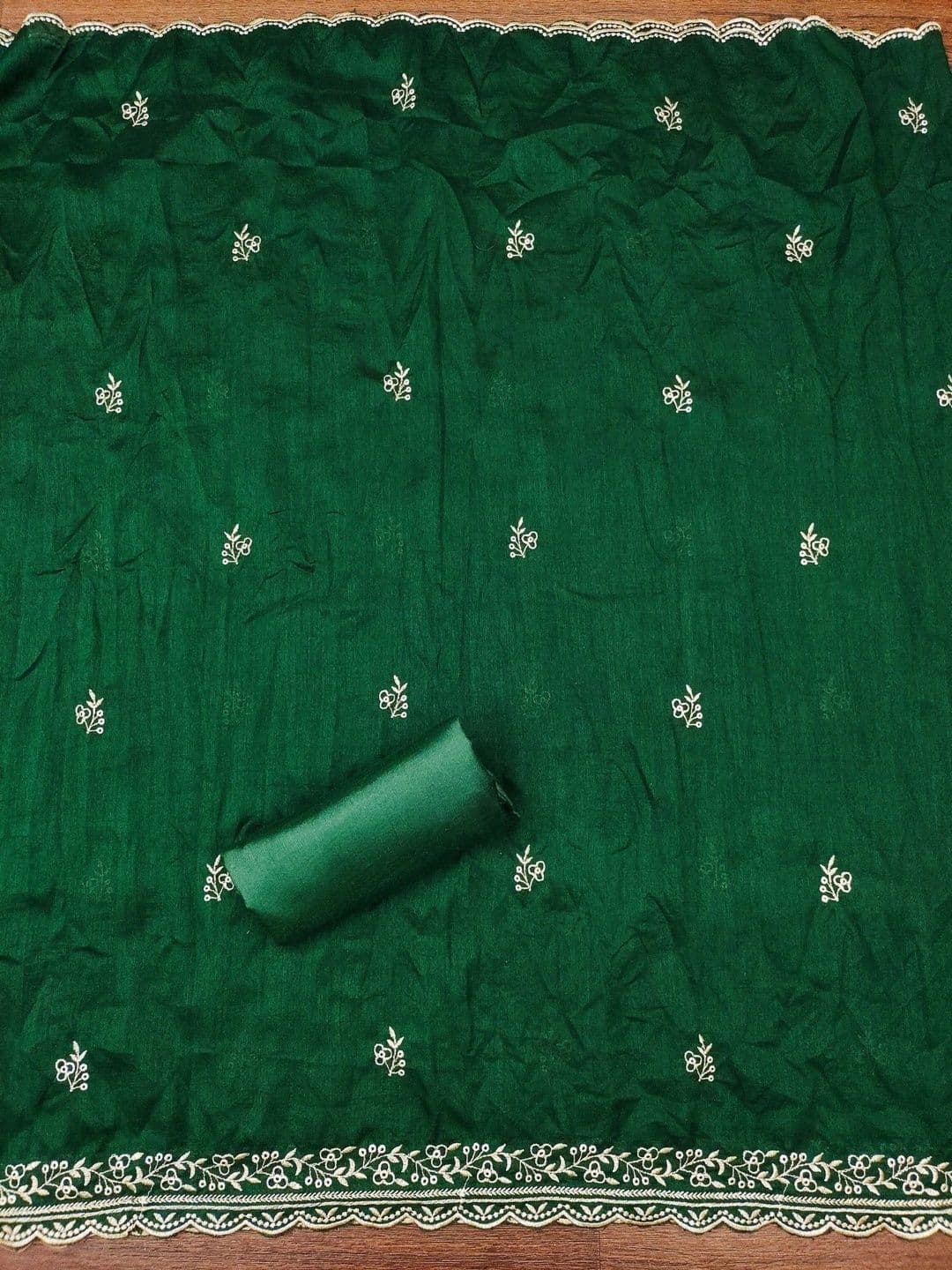 TAVAS Embroidered Pure Cotton Unstitched Dress Material thumbnail 2