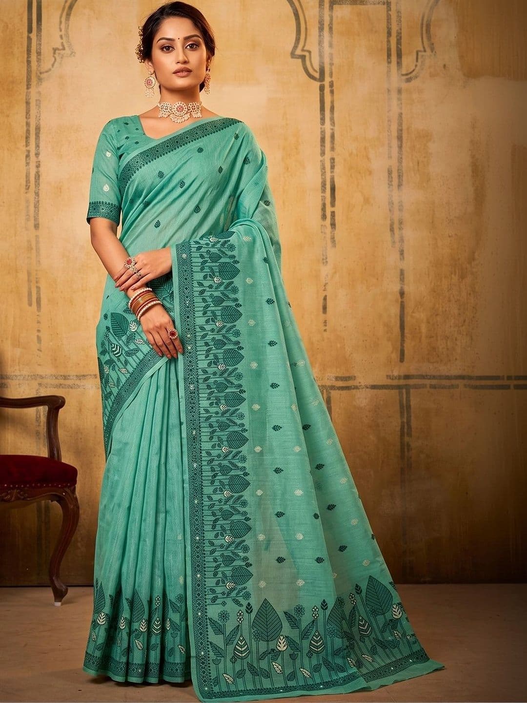 Mitera Woven Design Chanderi Saree - view 1
