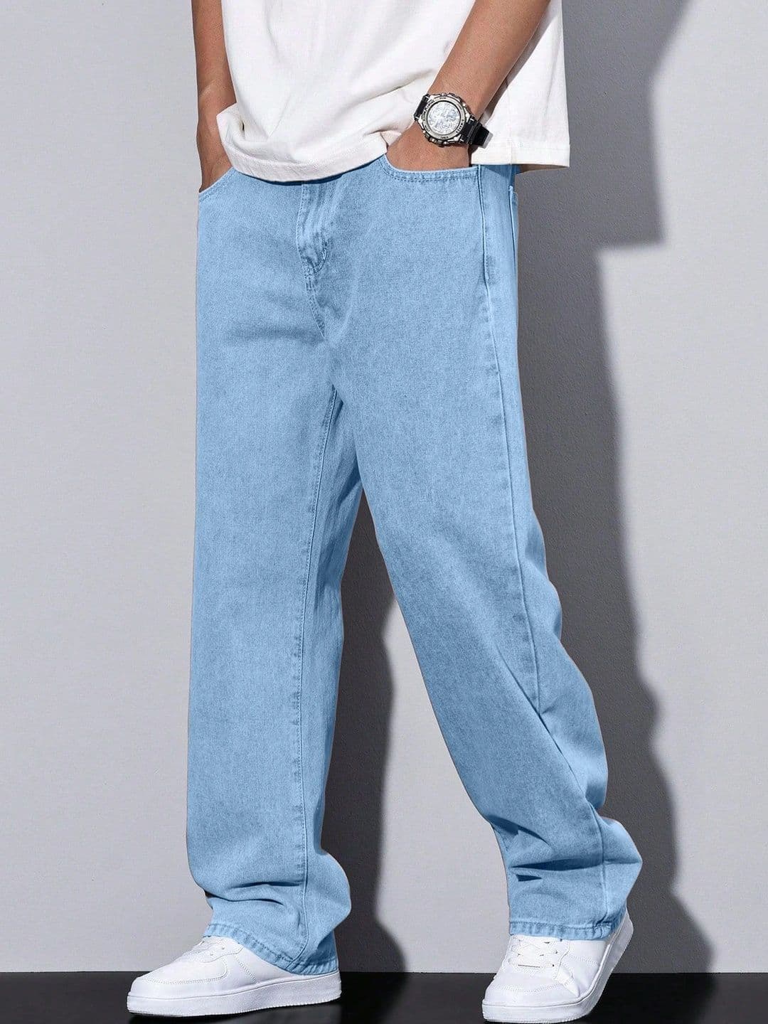 PLUS 91 Men Smart Straight Fit Mid-Rise Jeans - view 1